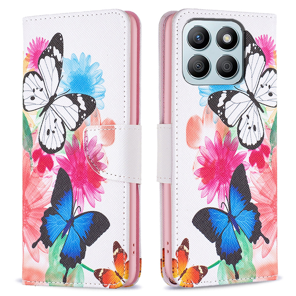 For Honor X8b 4G Flip Phone Case Wallet PU Leather Pattern Printing Cover - Bear For Honor X8b 4G Flip Phone Case Wallet PU Leather Pattern Printing Cover - Bear